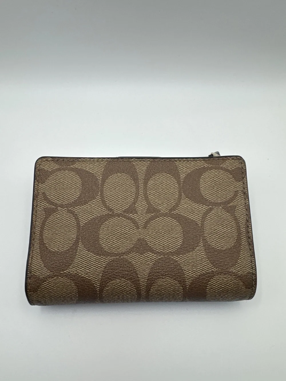 Coach Signature Canvas and Leather Wallet Brown